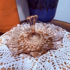 Anchor Hocking Pink Glass Candy Dish
